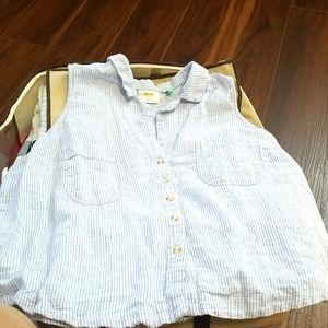 Anthropologie Sleeveless cotton blouse